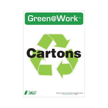 ZING Green At Work Label, 14x10, 5/PK- Model 2049S